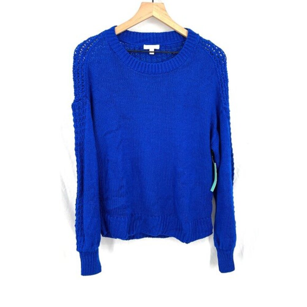 NEW‎ Abound loose knit royal blue pullover sweater drop shoulder lightweight S